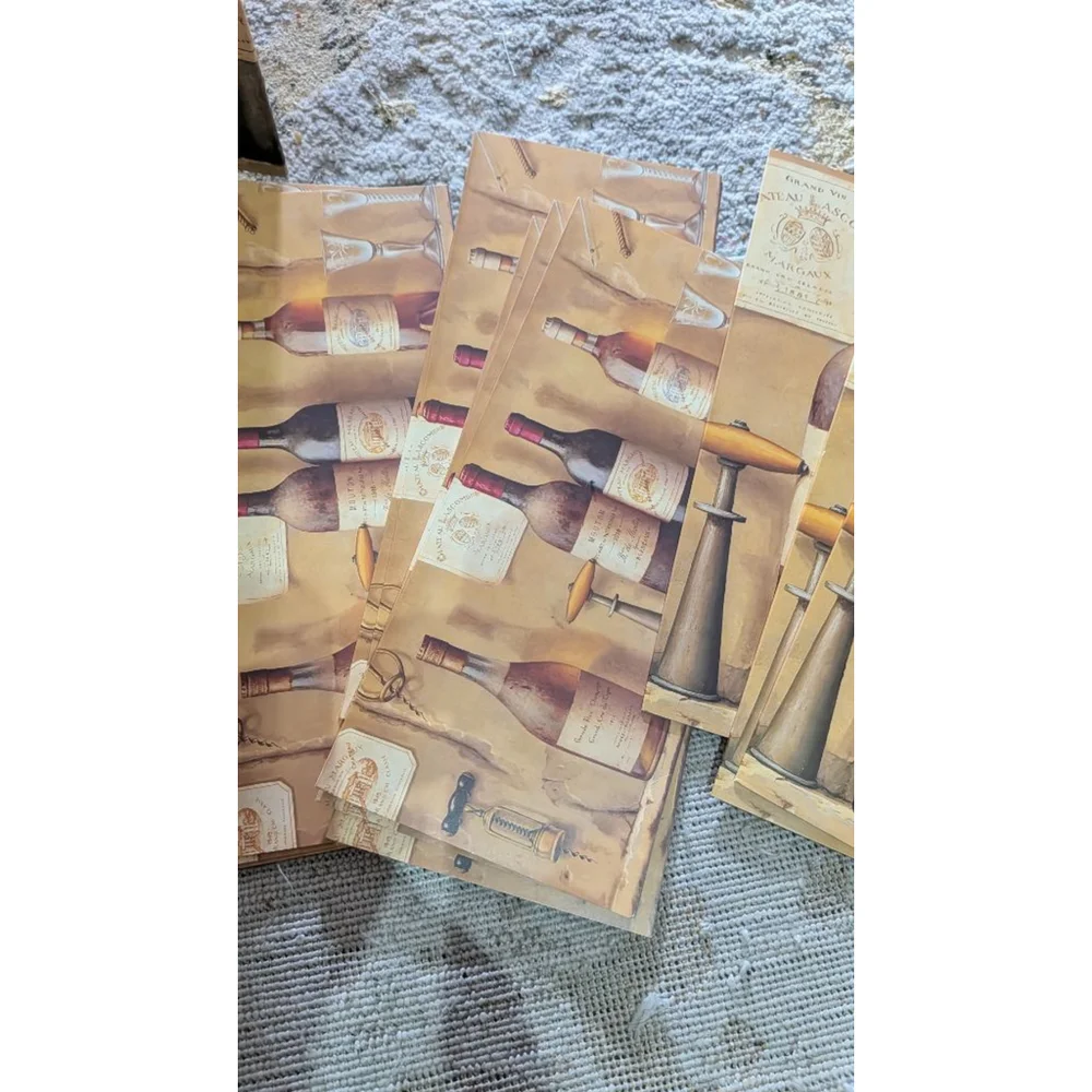 Vintage Wine Themed Boxed Stationery Set 12 Blank Cards 12 Envelopes Tri-Coastal